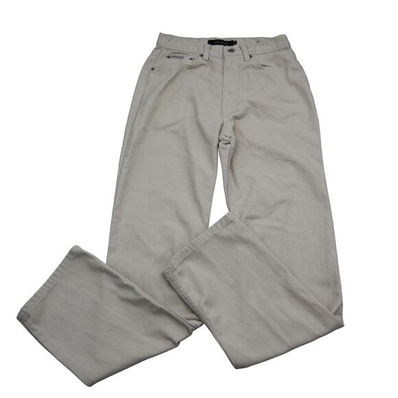 Calvin Klein Jeans Pants Mens 30 White Mid Rise Easy Fit Straight Leg Bottoms - Picture 1 of 16